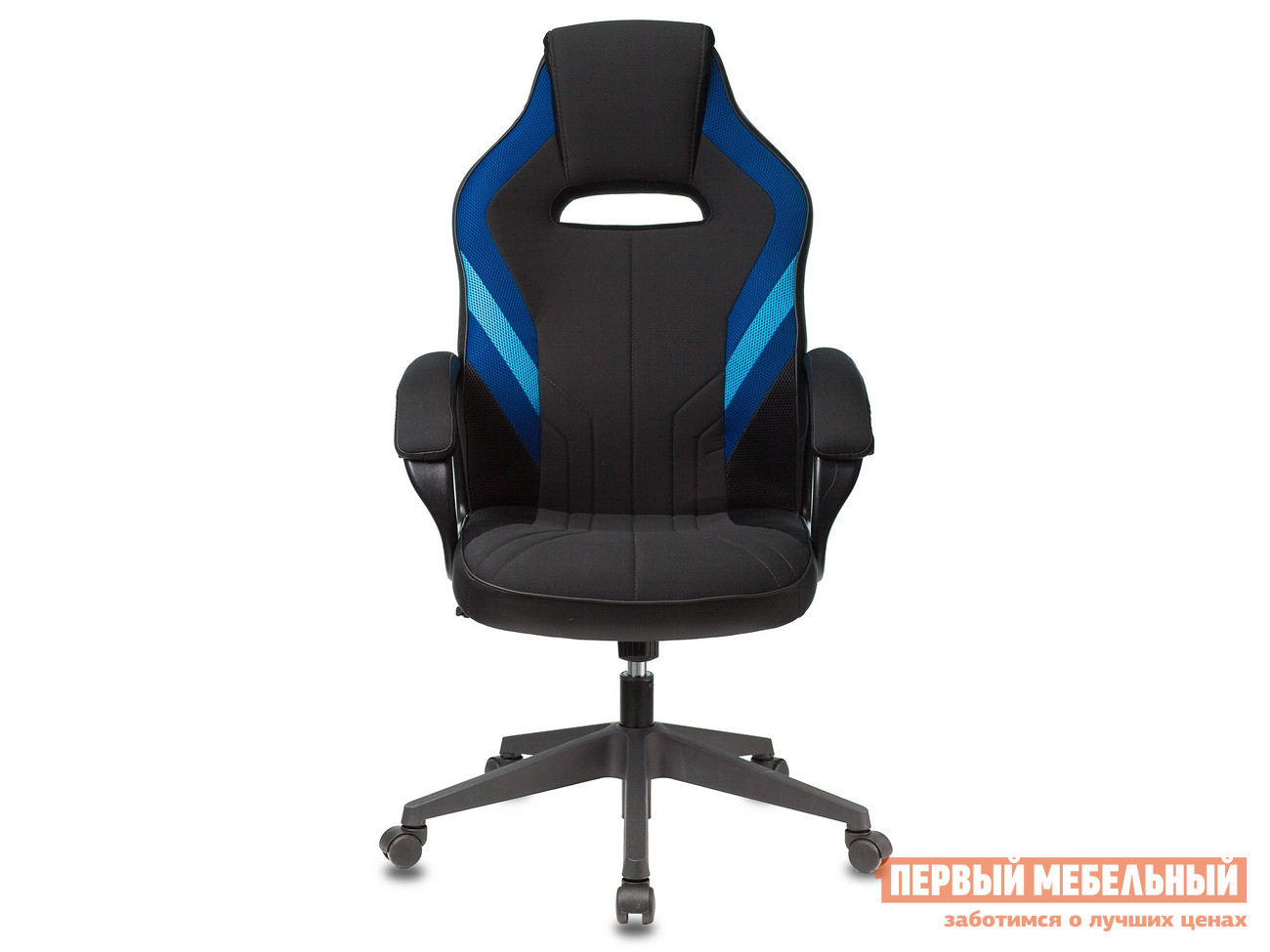 Игровое кресло  VIKING 3 AERO Синий, голубой / Черный иск.кожа, ткань от Первый Мебельный
