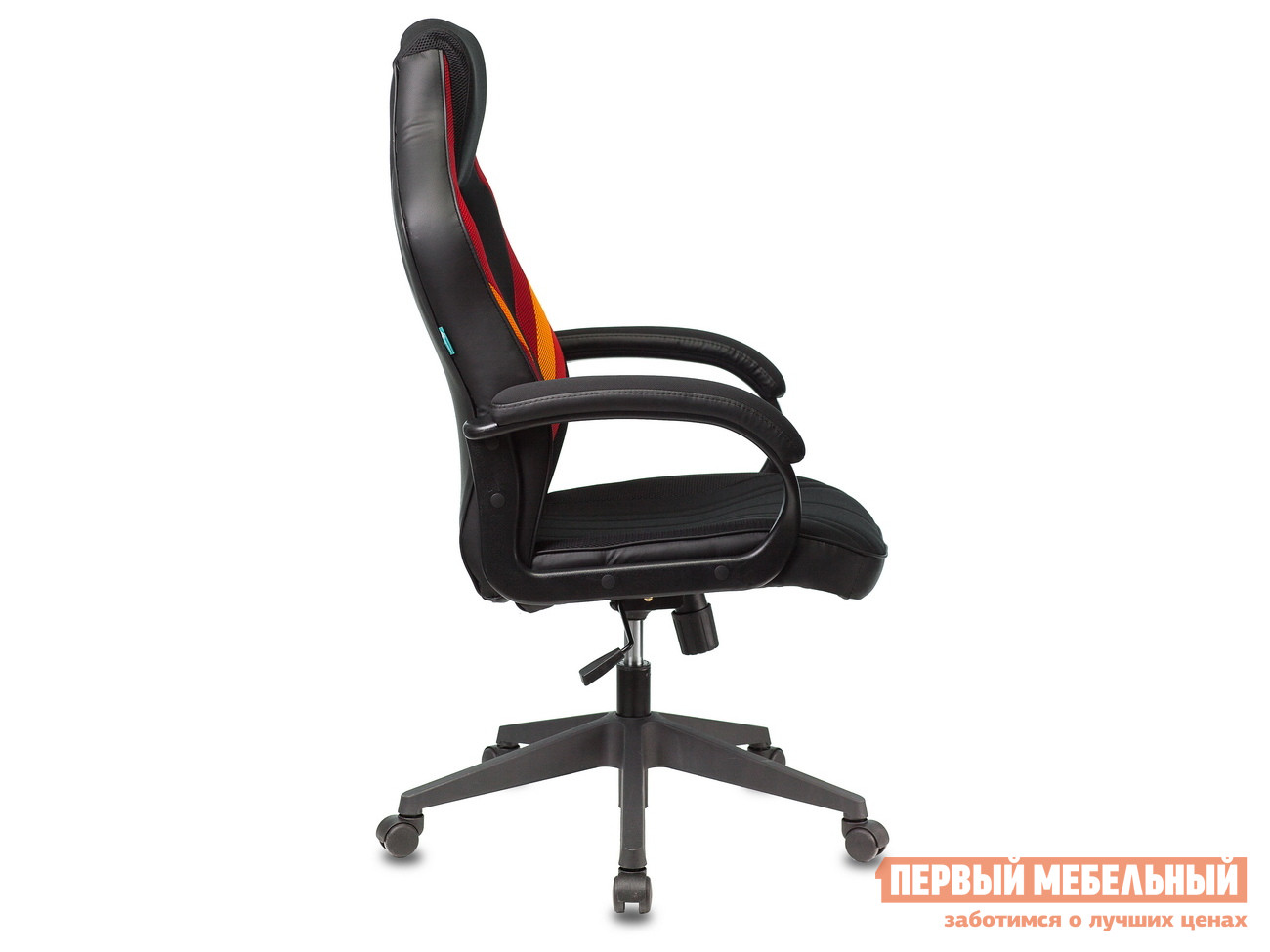 Игровое кресло  VIKING 3 AERO Красный, оранжевый / Черный иск. кожа, ткань от Первый Мебельный