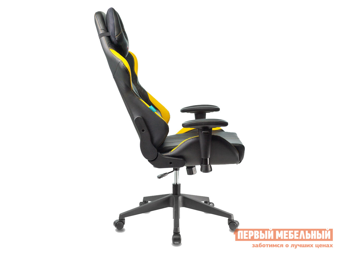 Игровое кресло  VIKING 5 AERO Желтый / Черный иск. кожа от Первый Мебельный