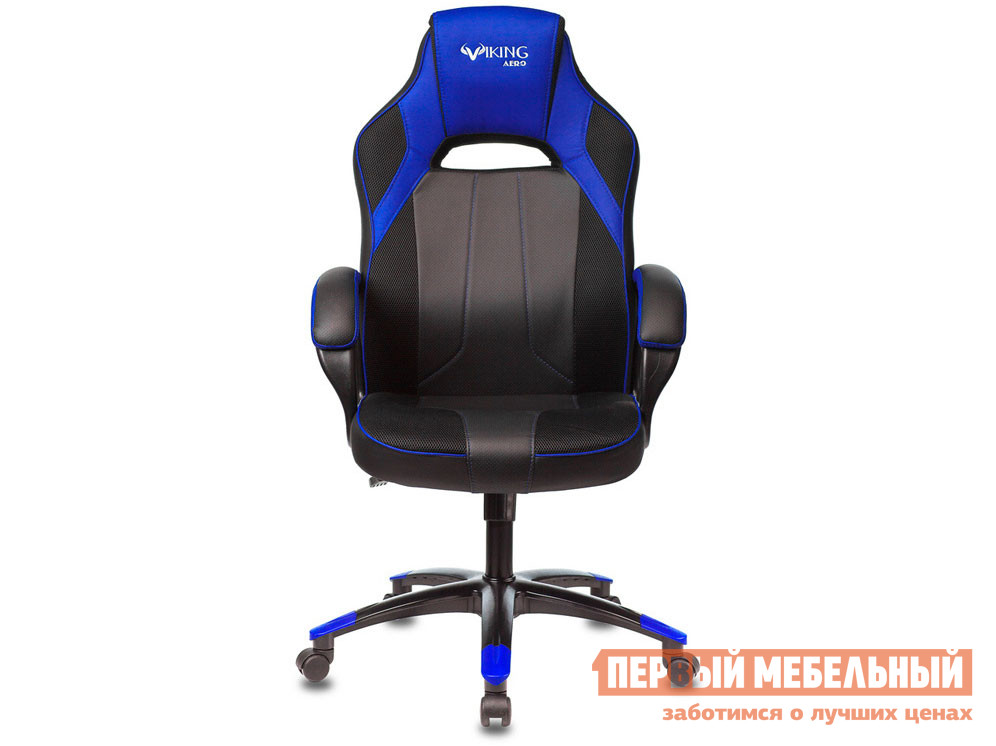 Игровое кресло  VIKING 2 AERO BL+BLUE черный / синий искусственная кожа от Первый Мебельный