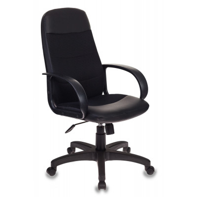 Офисное кресло  CH-808AXSN Сетка черная / Искусственная кожа черная