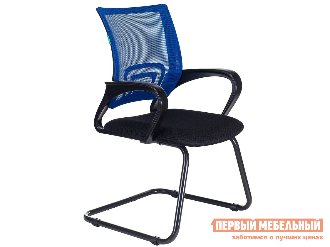 Офисный стул  CH-695N-AV TW-11 Черный, ткань / TW-05 Синий, сетка от Первый Мебельный
