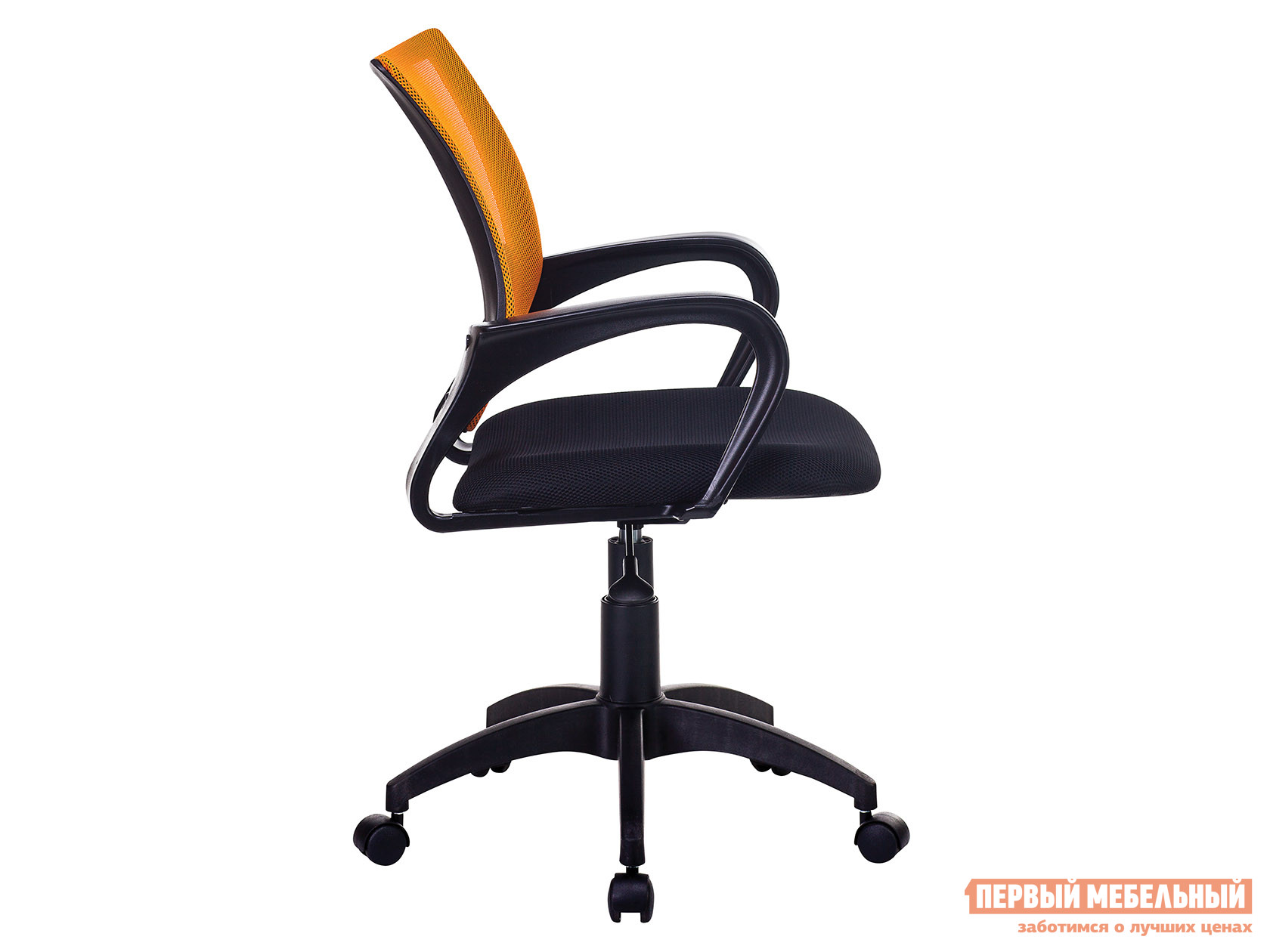 Офисное кресло  CH-695NLT TW-11 Черный, ткань / TW-38-3 Оранжевый, сетка от Первый Мебельный
