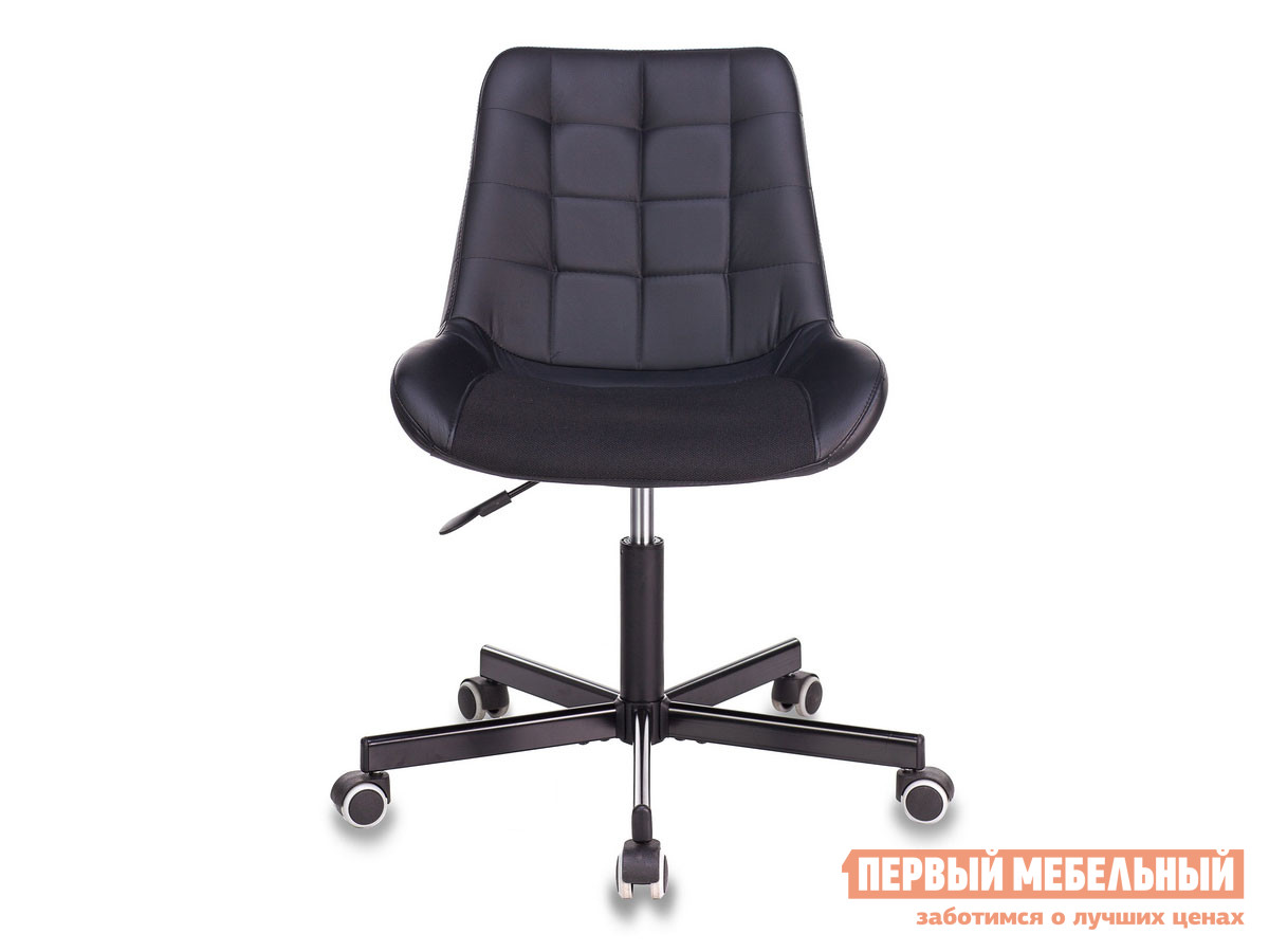 Офисное кресло  CH-350M Черный иск.кожа / Тканевая вставка от Первый Мебельный