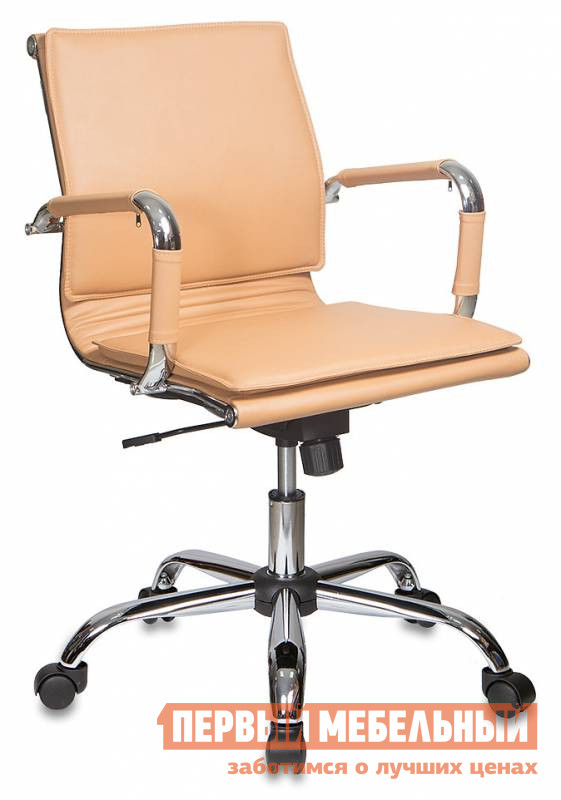 Кресло руководителя  CH-993-Low Иск. кожа светло-коричневая от Первый Мебельный