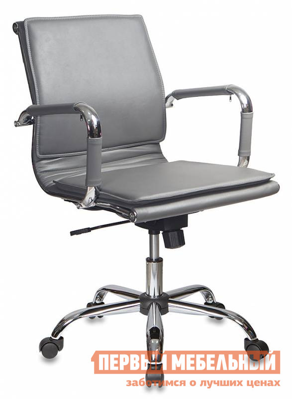 Кресло руководителя  CH-993-Low Иск. кожа серая от Первый Мебельный