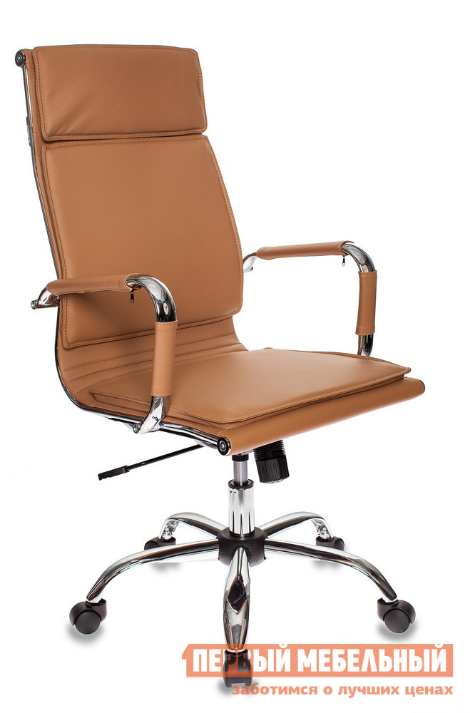 Кресло руководителя  CH-993/M01 Иск. кожа светло-коричневая от Первый Мебельный