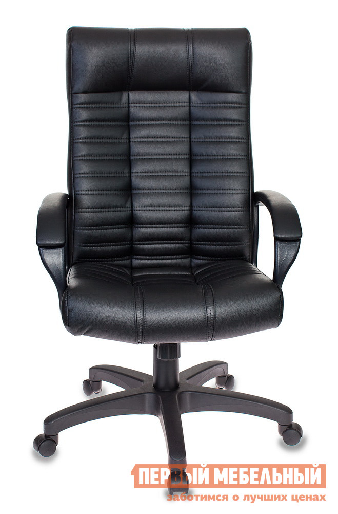 Кресло руководителя  KB-10/BLACK Иск. кожа черная от Первый Мебельный