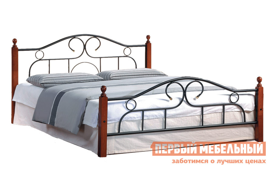 Двуспальная кровать  AT-808 Гевея / Металл, 1800 Х 2030 мм