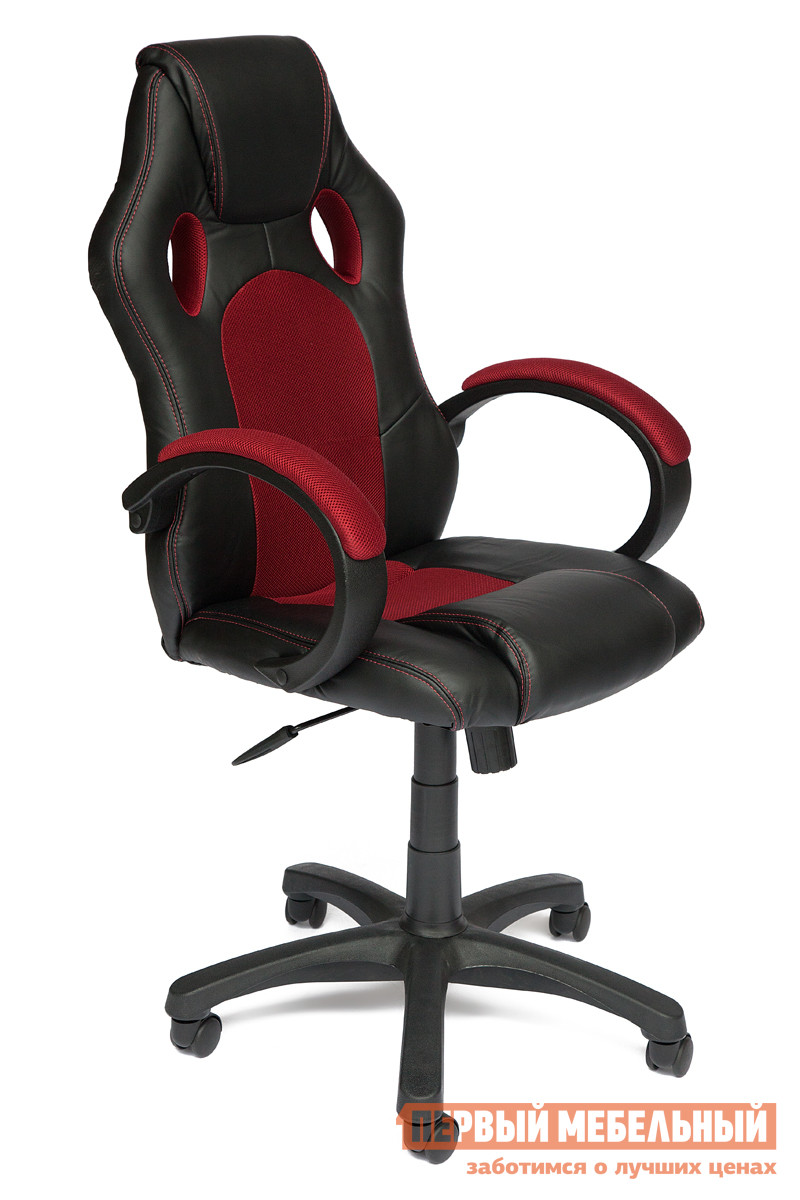 Фото Компьютерное кресло Tetchair RACER GT Иск. кожа черная / Ткань бордо, 36-6/13. Купить с доставкой