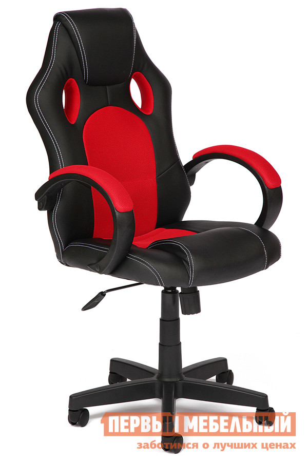 Фото Компьютерное кресло Tetchair RACER GT Иск.кожа черная / Ткань красная, 36-6/08. Купить с доставкой