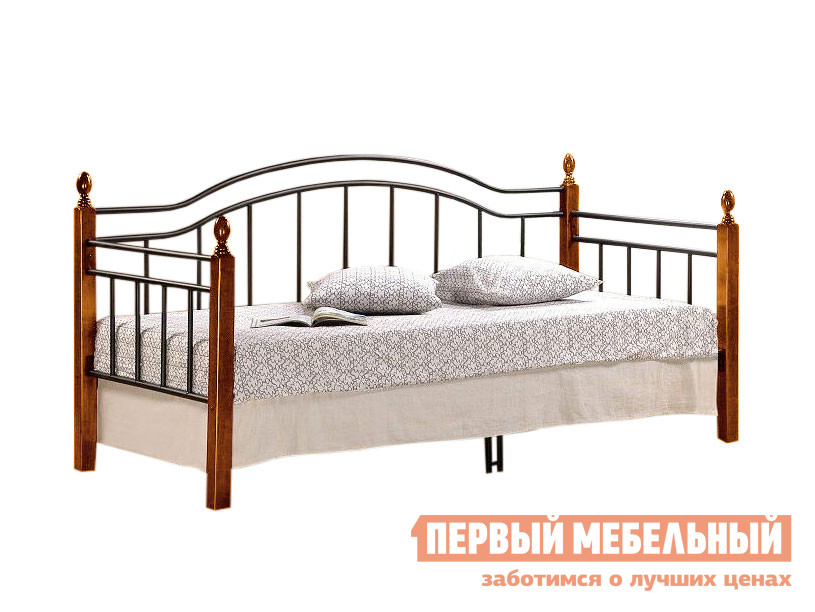 

Односпальная кровать LANDLER Гевея / Металл, Черный, LANDLER Гевея / Металл