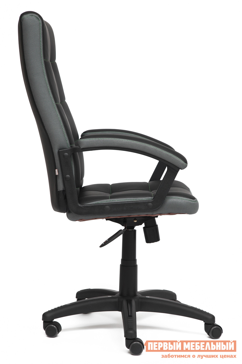 Офисное кресло  Trendy New Черный, иск.кожа / Серый, ткань от Первый Мебельный