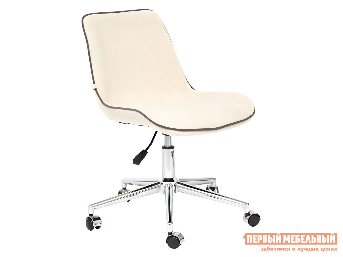 Офисное кресло  STYLE Флок / Молочный / 4 от Первый Мебельный
