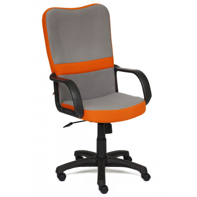 Кресло руководителя  CH757 Ткань серая/оранжевая, С27/С23