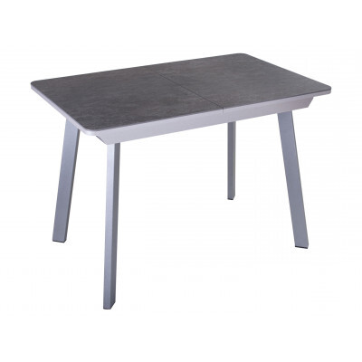 Кухонный стол  Стол обеденный Диско Черный, керамгранит / Серый / Серые ножки