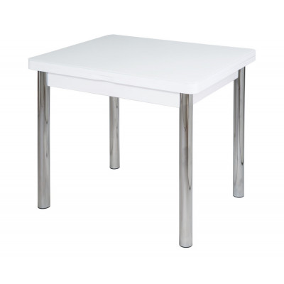Кухонный стол  Чинзано М-2 02 Белый / Белое стекло