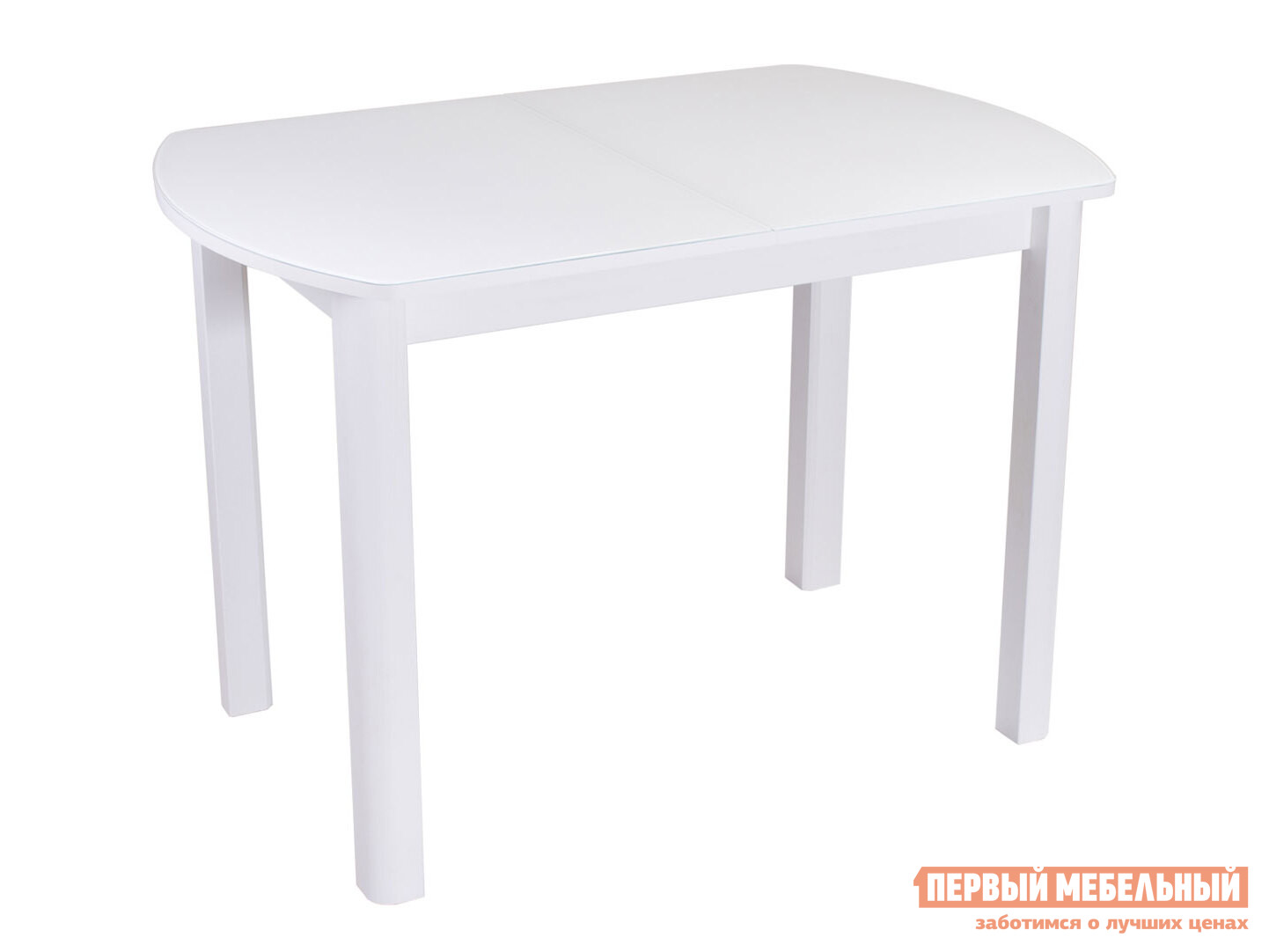 Кухонный стол  Танго ПО Белый / Белое стекло, Малый Домотека 114034
