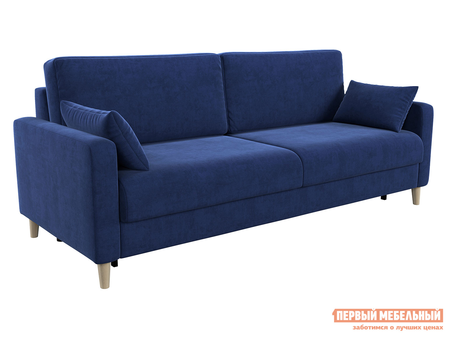 Прямой диван  Дилан Темно-синий, шенилл