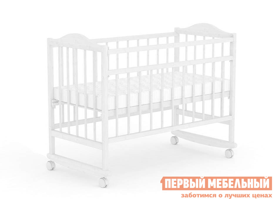 Кроватка для новорожденных  Фея 204 Белый от Первый Мебельный