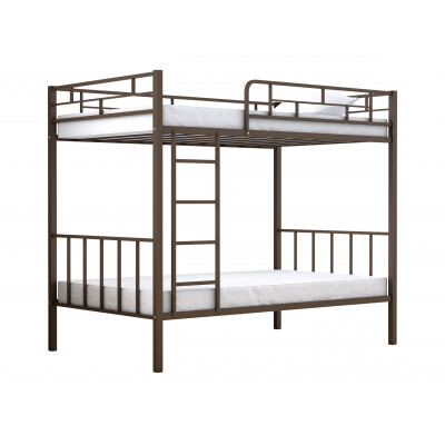 Кровать  Двухъярусная кровать Валенсия Коричневый, 120х190 см, Без полок и ящиков